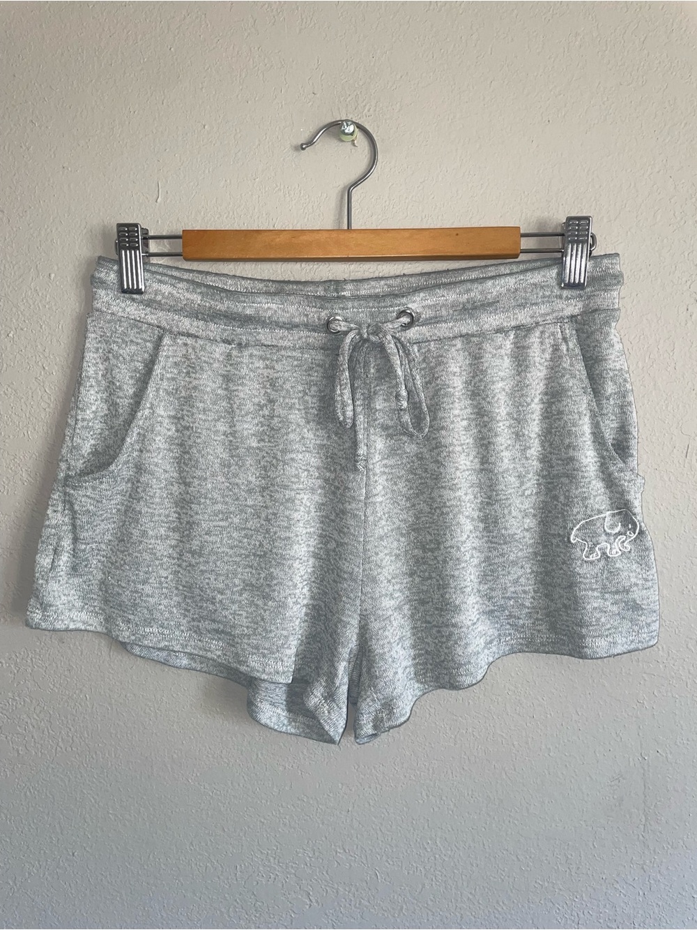 ivory ella Light Gray Cozy Drawstring Shorts